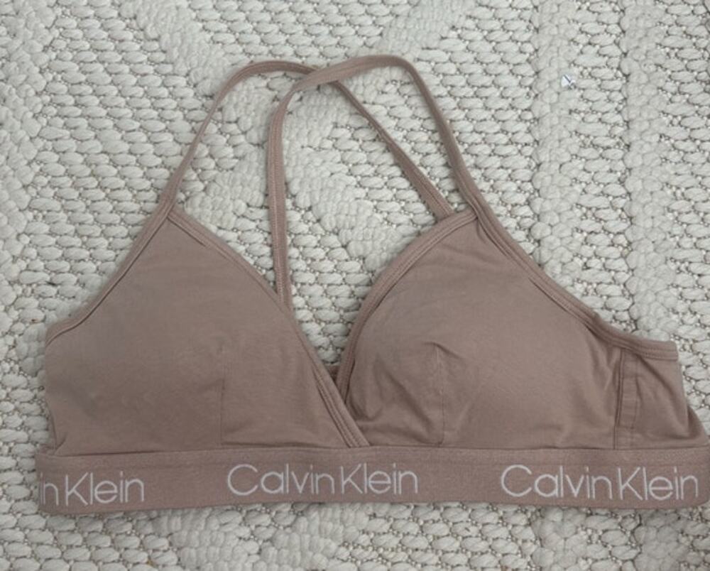 NWOT Calvin Klein Nude Womens Cotton Bralette Size Medium